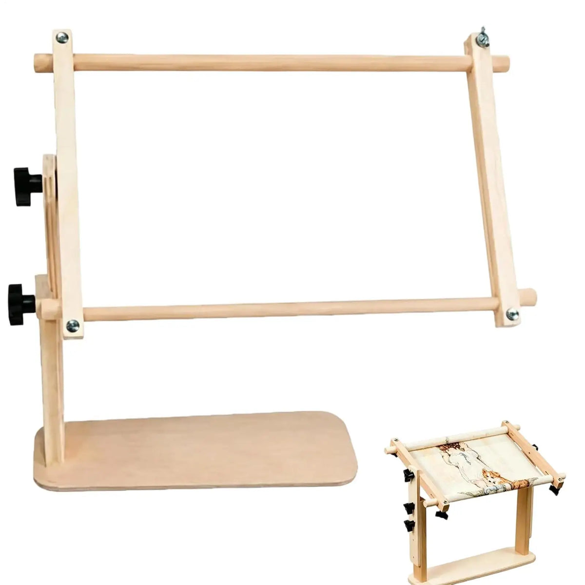 Adjustable Wooden Embroidery Hoop Stand – 2 Sizes