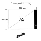 Almohadilla de luz LED para pintura de diamantes y bordado – Caja de luz de calco regulable de 3 niveles | A5, A4, A3