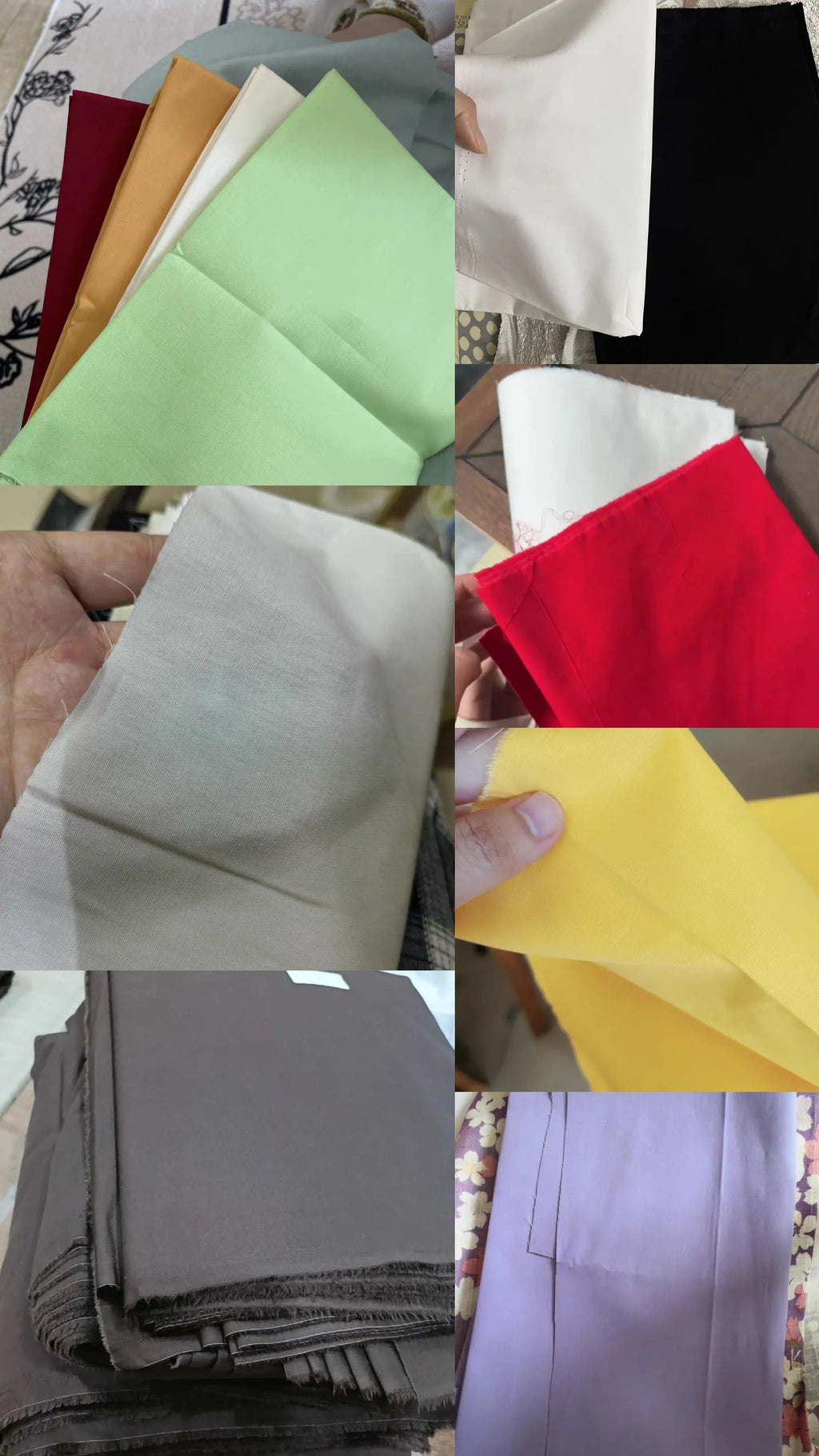 YingJiu Solid Color 100% Cotton Poplin Fabric – 145cm Wide, Quilting, Clothing & Bedding Fabric