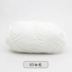 Hilo de algodón con leche de 4 cabos – 80% algodón, 20% fibra de leche | ~90 m (~98 yd) por madeja | Tejido a mano y a crochet