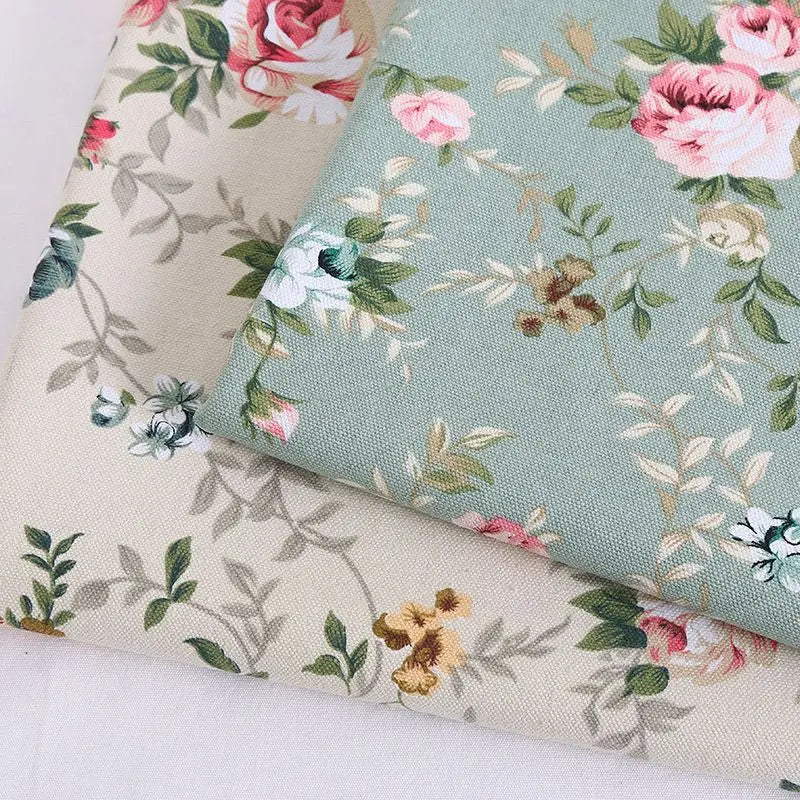 Floral & Stripe Thickened Polyester Canvas Fabric – 150cm Wide, 390g/m | Sofas, Bags, Cushions & Home Décor