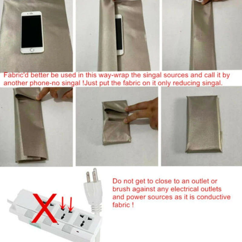 Faraday EMF & RFID Shielding Fabric – Nickel & Copper Coated | 200×145 cm (78.7×57 in)