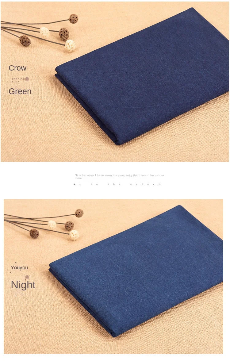 Indigo Batik Cotton Fabric – Grass-Dyed Sashiko & DIY Quilting Cloth (115cm Wide)