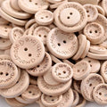 500 botones redondos de madera decorativos para coser