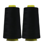 Serger Thread 100% Polyester – 3000 Yards per Roll | Black & White Cones