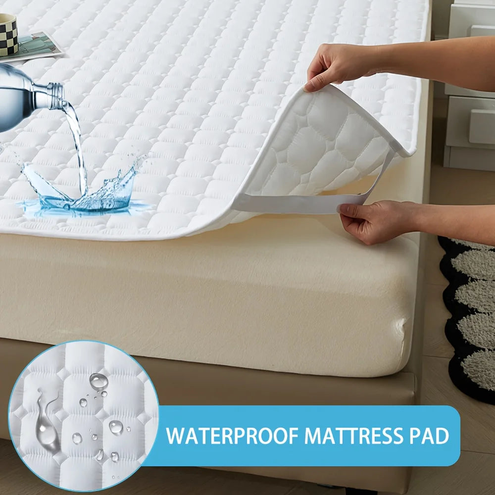 Anqianny Waterproof Quilted Mattress Protector – 400TC, TPU Layer, Anti-Mite, Single & Double