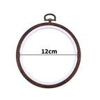 Wood-Grain Embroidery Hoop – Round & Oval Sizes