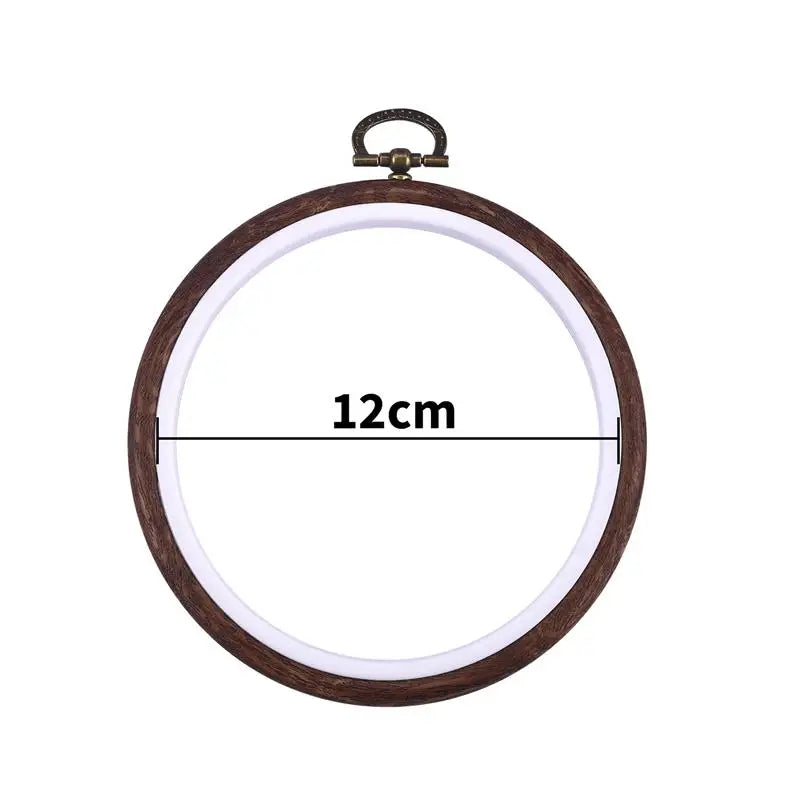 Wood-Grain Embroidery Hoop – Round & Oval Sizes