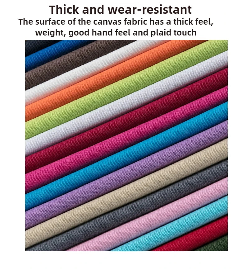 100% Cotton Canvas Fabric – 150cm Wide | Heavy-Duty Plain Weave for Bags, Sofas & Home Décor