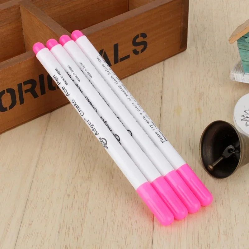 Water-Soluble Disappearing Fabric Marker Pens – 4-Pack, Erasable Sewing & Embroidery Marking