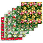 Christmas Patchwork Print Fabric – 50x145cm, Multiple Fabric Types