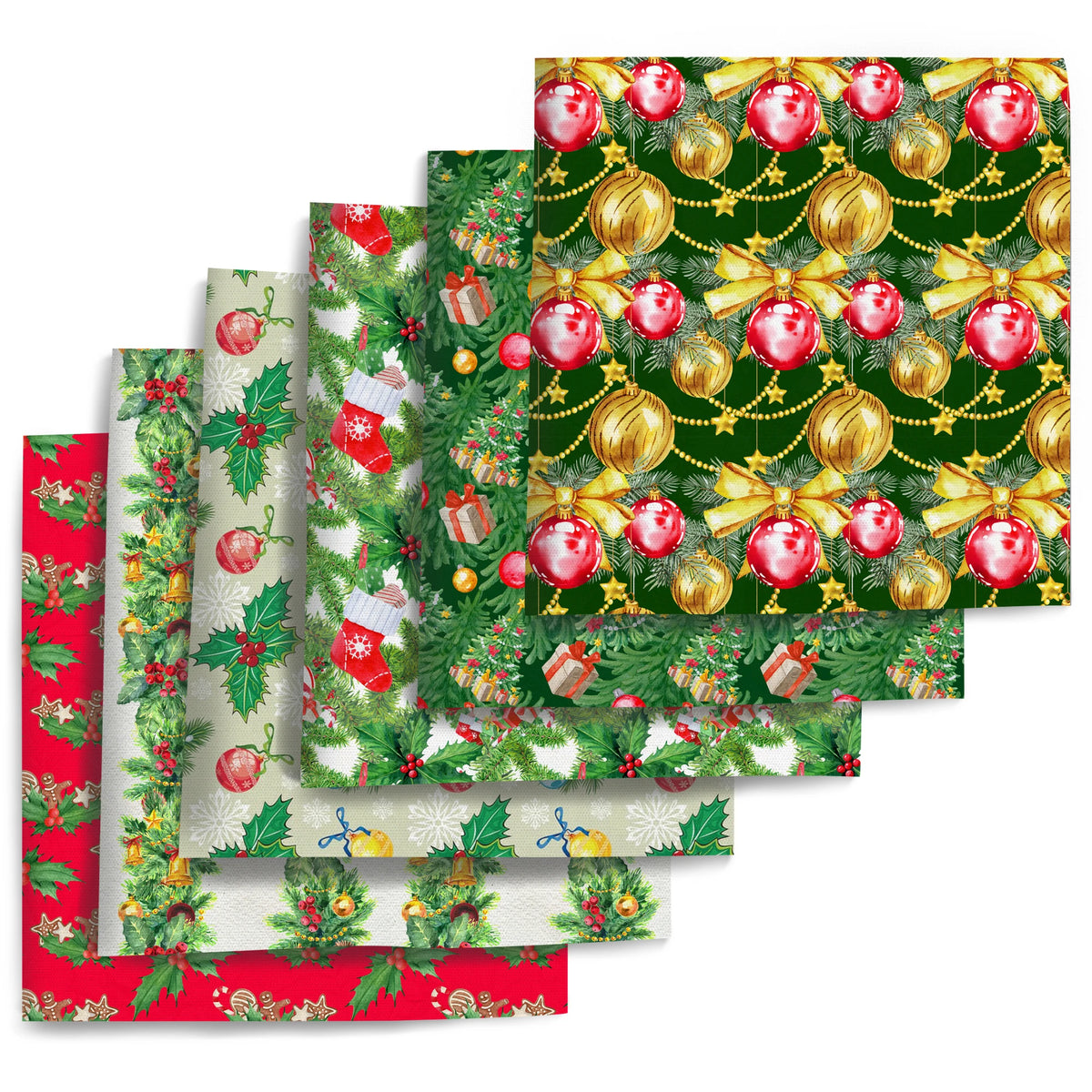 Tela Estampada Navidad Patchwork – 50x145cm, Varios Tipos de Tela