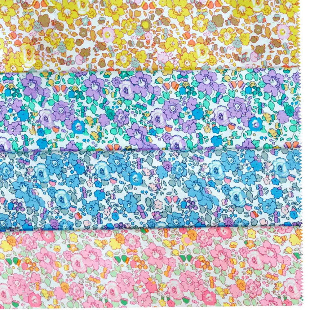 Fabric - 40 Precut Strips (6.35 X 49.78 cm) for Quilting And Sewing, 20 Floral Prints Assortment, 100% Material,