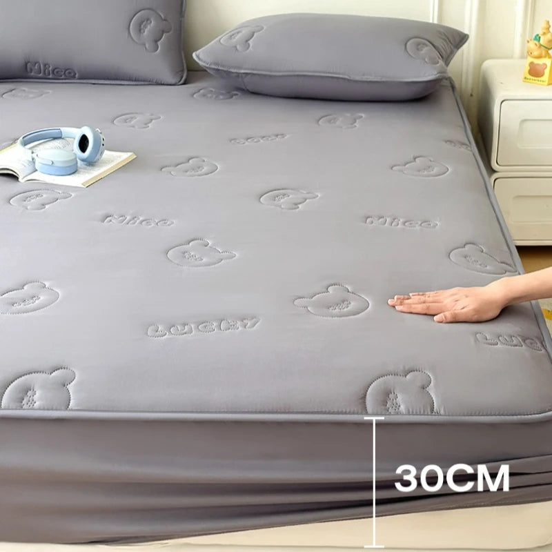 Ultrasonic Quilted Waterproof Mattress Protector – TPU, Anti-Mite, Baby-Safe, 6 Sizes