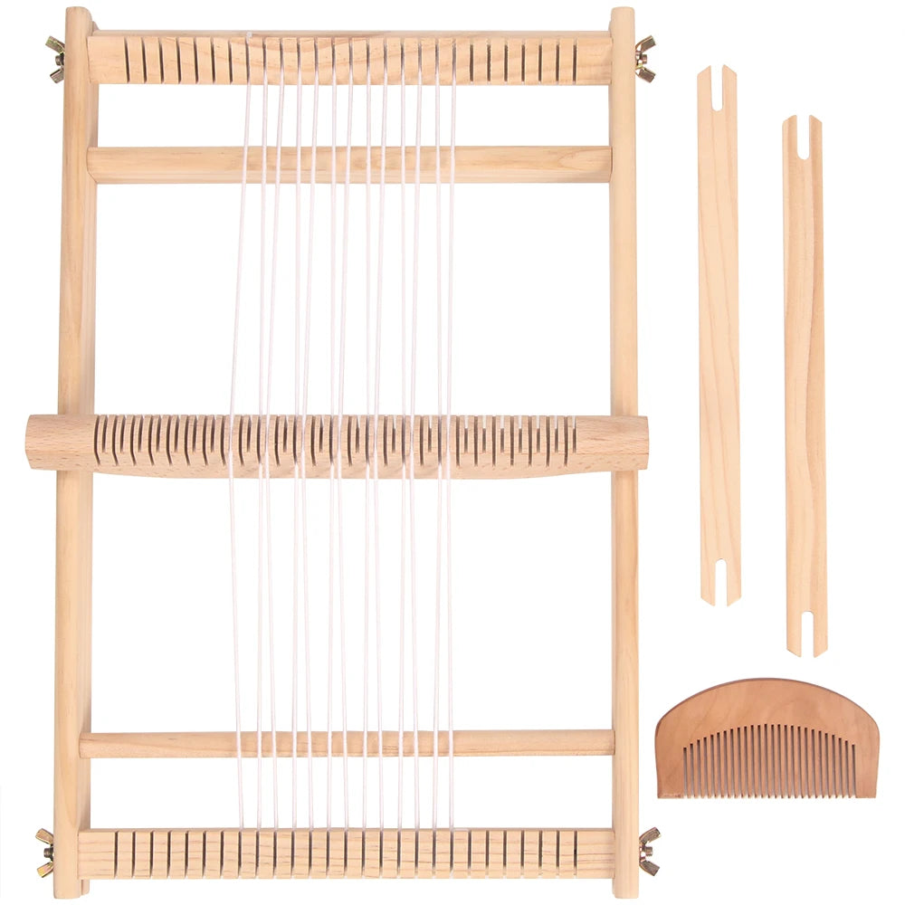Wooden Weaving Loom Frame – Beechwood, 3 Sizes, Tapestry & Carpet Weaving Tool