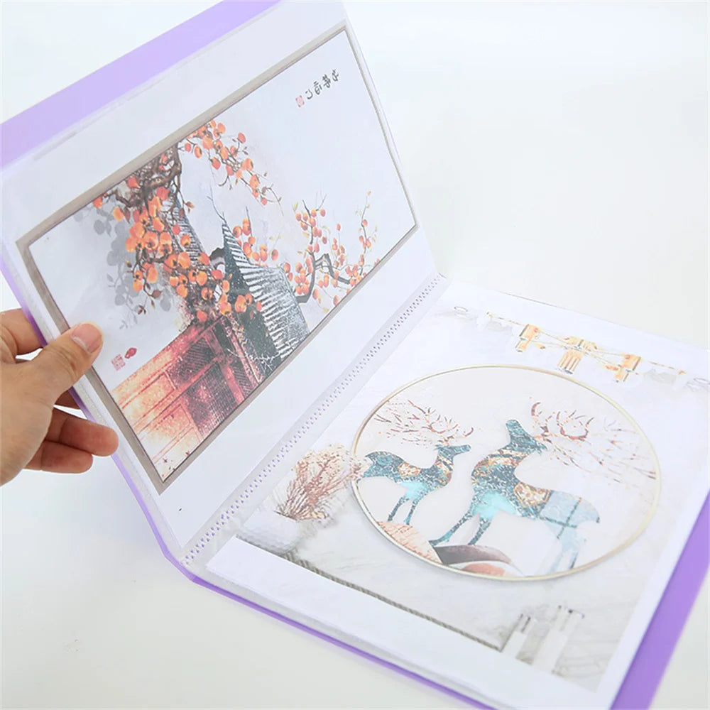 Álbum de Almacenamiento de Pintura de Diamantes A4, 30 Páginas, Libro de Exhibición de Arte con Diamantes para Presentación de Pinturas de Diamantes, Carpeta de Portafolio de Obras de Arte