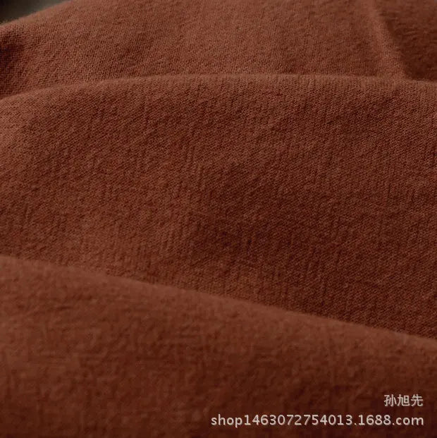 Cotton Linen Crepe Fabric – 137cm Wide | Skin-Texture Weave for Clothing, Curtains & Home Décor