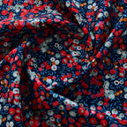 Small Floral Print Cotton Poplin Fabric – 145cm Wide | 6 Color Options