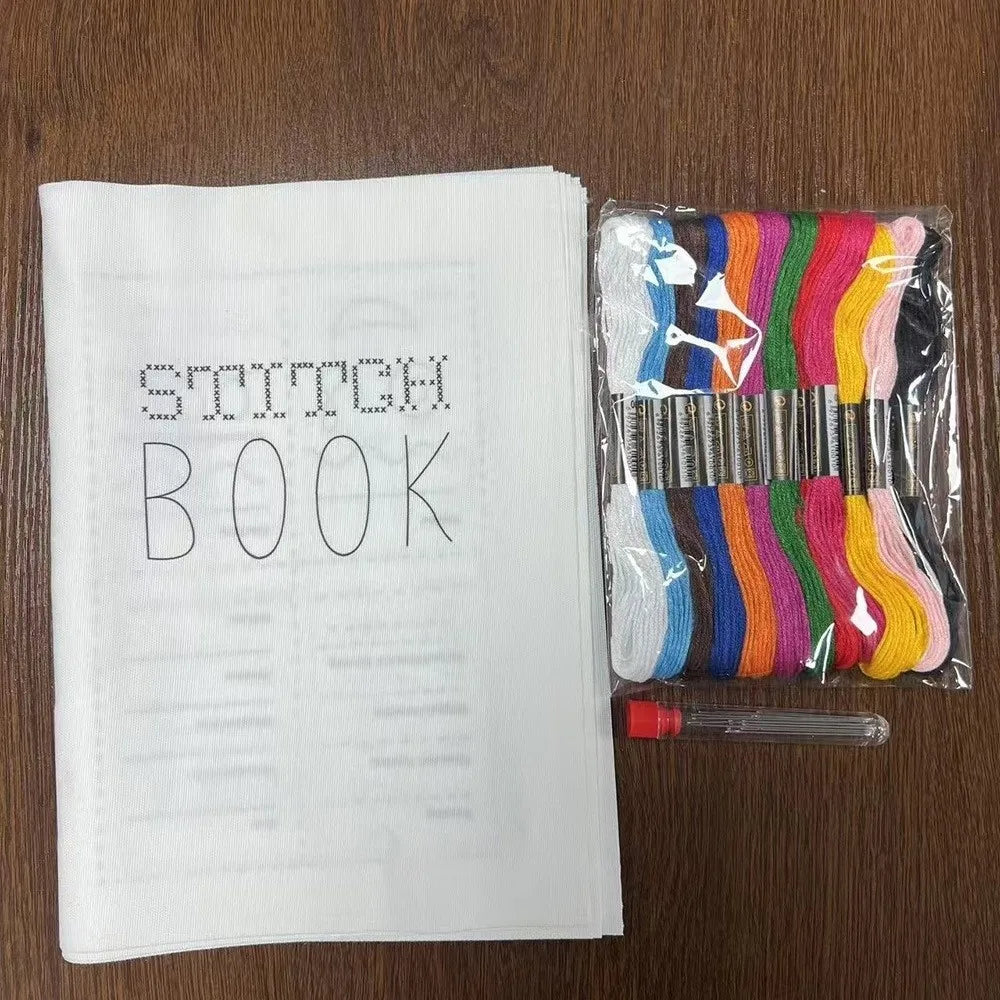 Embroidery Stitch Guide Book – Beginner-Friendly Canvas Reference | DIY Sewing & Needlework for Hobbyists