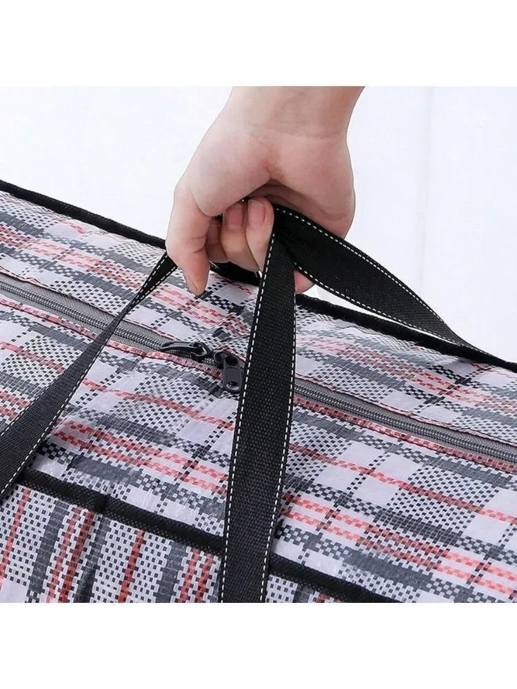 Large Capacity Quilt & Blanket Storage Bag – Dustproof Woven Organizer