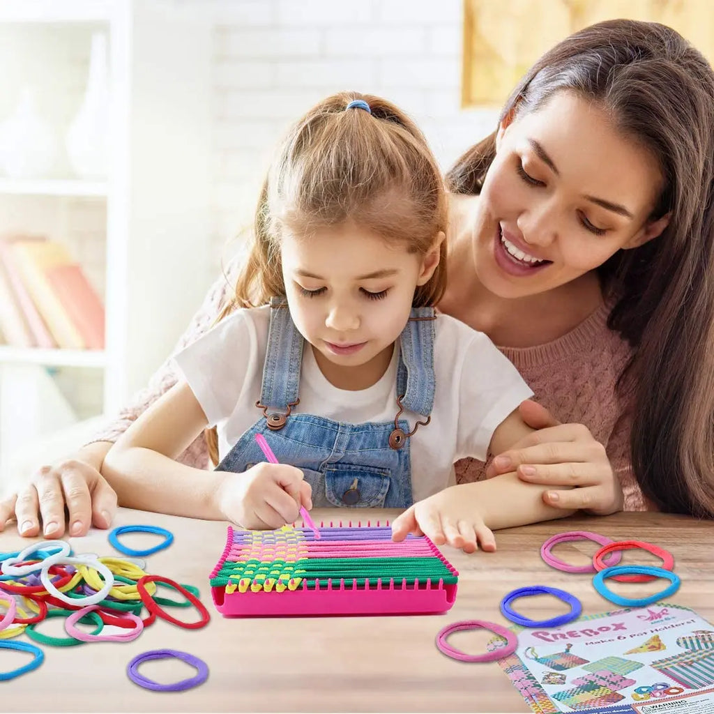Juego de Telar para Tejer Juguetes Bucles para Salvamanteles Manualidades Telar para Salvamanteles Kits de Tejer Ganchillo Columpio para Niños Adultos Principiantes Suministros