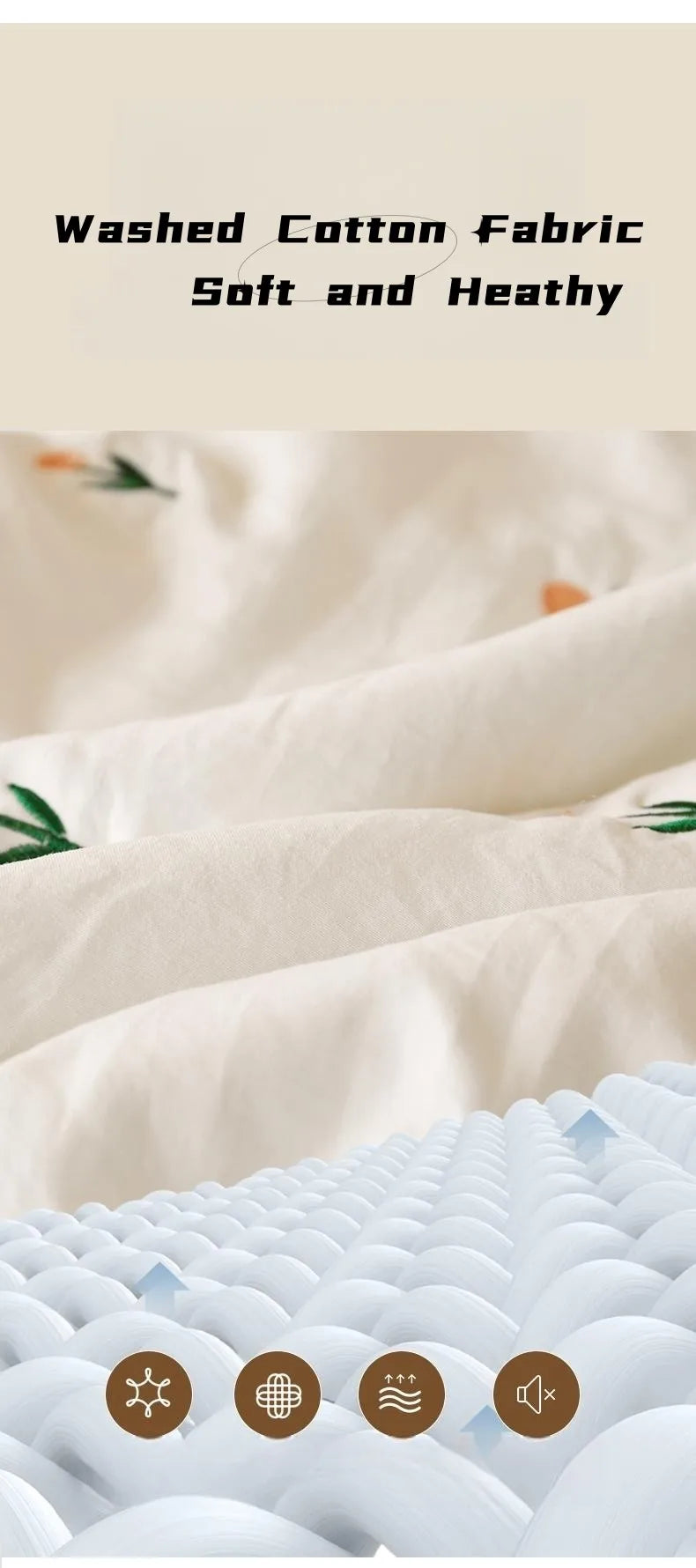 Super Thick Quilted Embroidered Mattress Pad Cover – Single, Queen & King Sizes