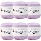 Hilo de Algodón de Seda - Hilo Fino para Ganchillo, Suéteres de Punto, Chales, Bufandas y Manualidades, Hilo Suave y Duradero 50g/unidad