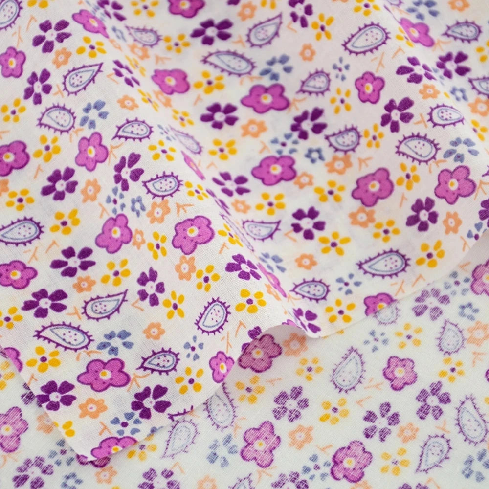 Fabric - 40 Precut Strips (6.35 X 49.78 cm) for Quilting And Sewing, 20 Floral Prints Assortment, 100% Material,