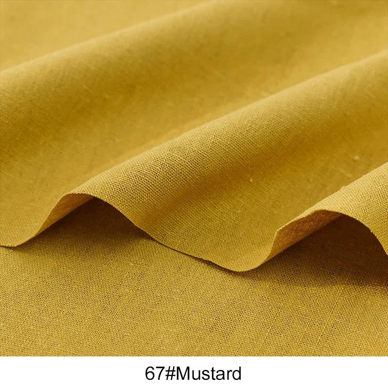 0.5m/1m/2m Pure Color Faux Cotton Linen Fabric Soft for DIY Clothing Curtain Storage Bag Home Textile Tablecloth Sewing Fabric