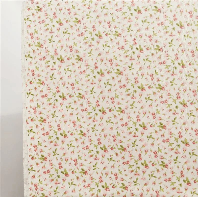 Small Floral Print 100% Cotton Twill Fabric — 150cm Wide