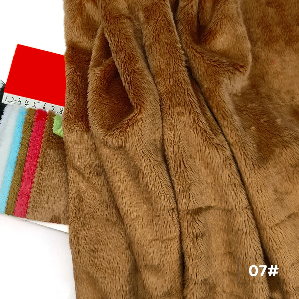 5mm Plush Faux-Fur Fabric – Soft Pile, 45x50cm, 30 Colors