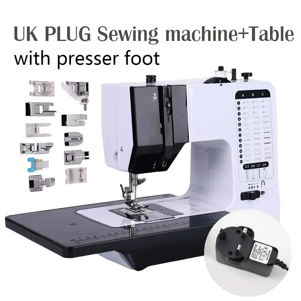 38-Stitch Mini Sewing Machine – Portable, LED Light, Foot Pedal & Bundle Options