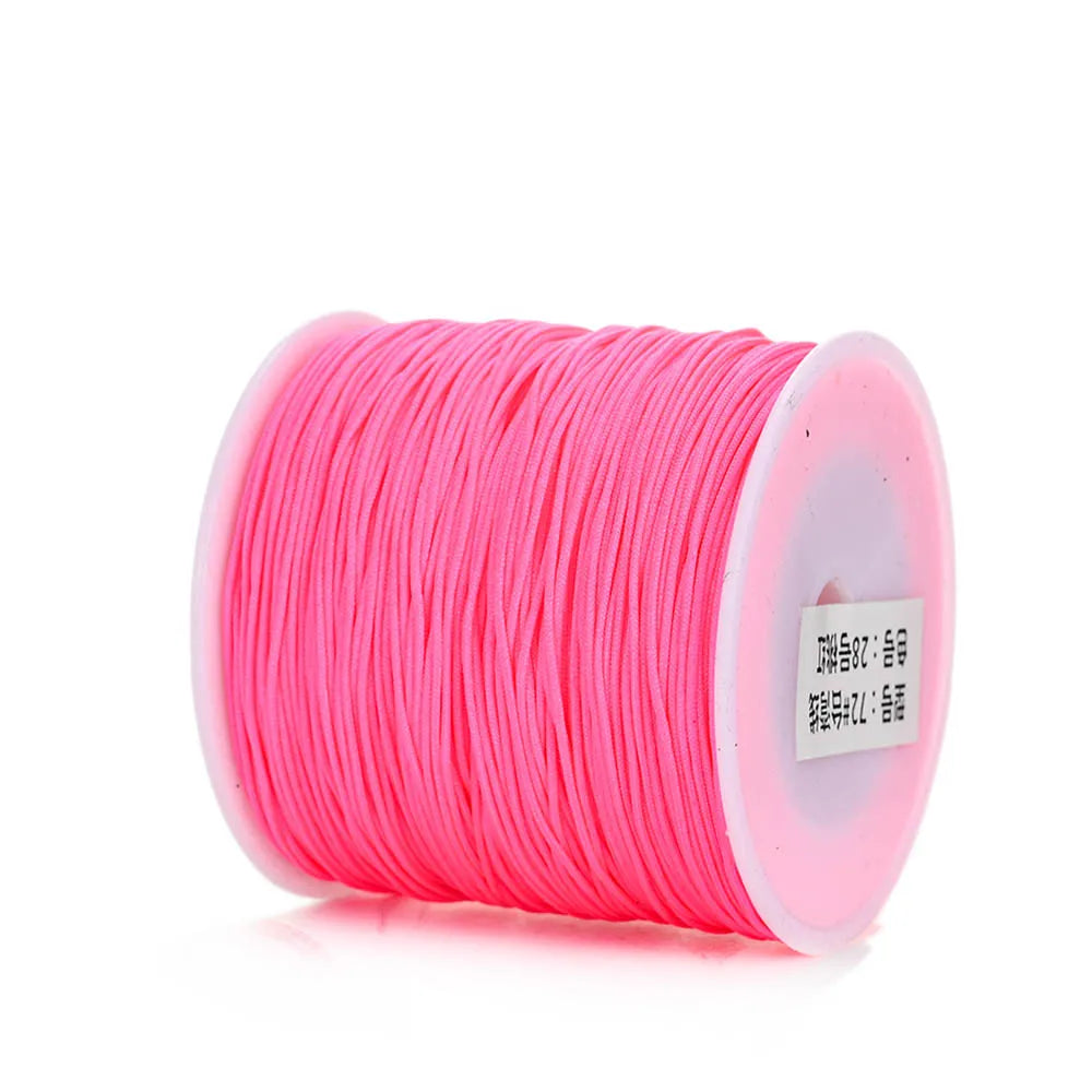 Nylon Cord Thread – 0.8mm, 100m Spool | 28 Colors | Bracelets, Necklaces & DIY Crafts