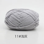 Hilo de algodón con leche de 4 cabos – 80% algodón, 20% fibra de leche | ~90 m (~98 yd) por madeja | Tejido a mano y a crochet