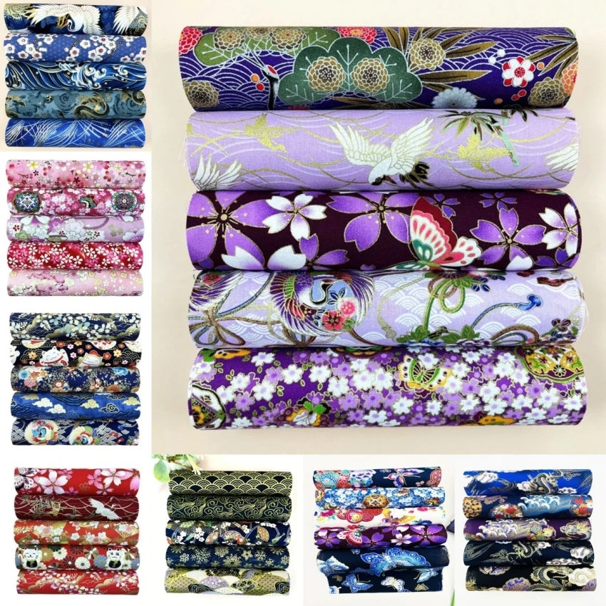 Cotton Print Fabric Bundle — 5 Precut Pieces (20×25cm / 8”×10”) | Doll Clothes, Quilting & Crafts