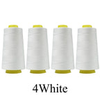 Serger Thread 100% Polyester – 3000 Yards per Roll | Black & White Cones