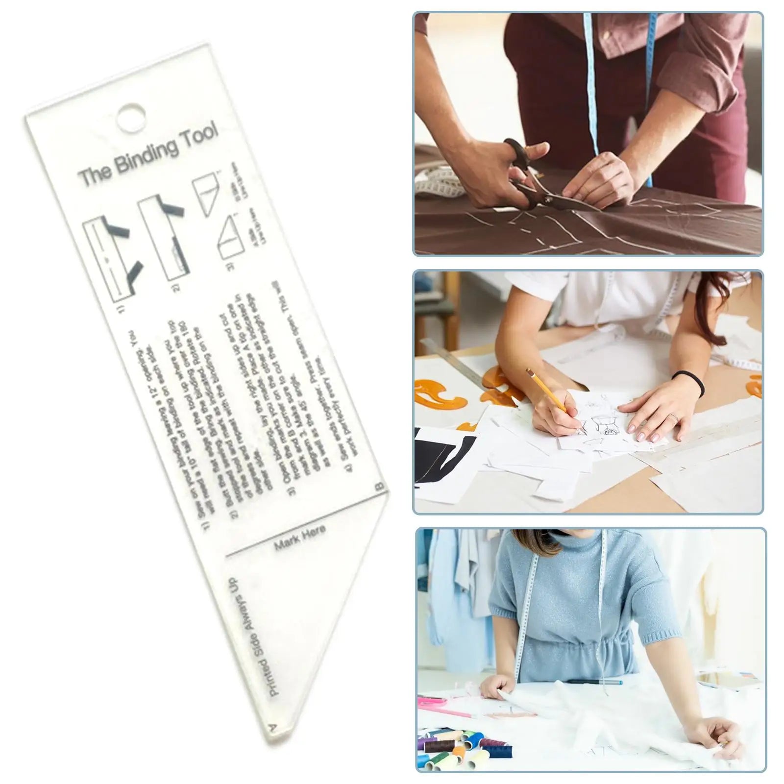 Acrylic Binding Ruler — 8.3 Inch Quilting Tool
