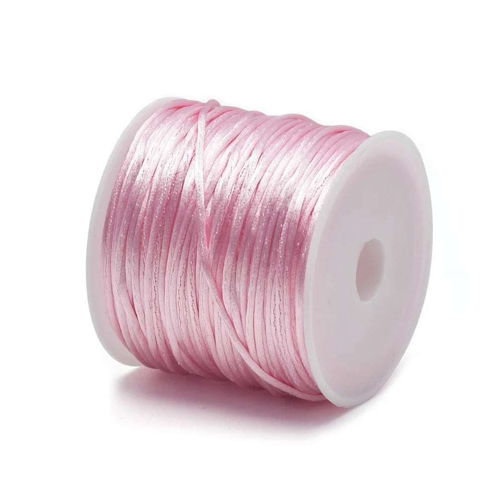 Cordón de cola de ratón satinado de 1,5 mm – Nylon, 24 yardas (22 m)
