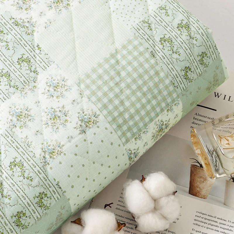 French Floral Quilted Cotton Fabric – 57" Wide, 100% Cotton | Winter Jackets, Quilts & DIY Sewing (3 Sizes)