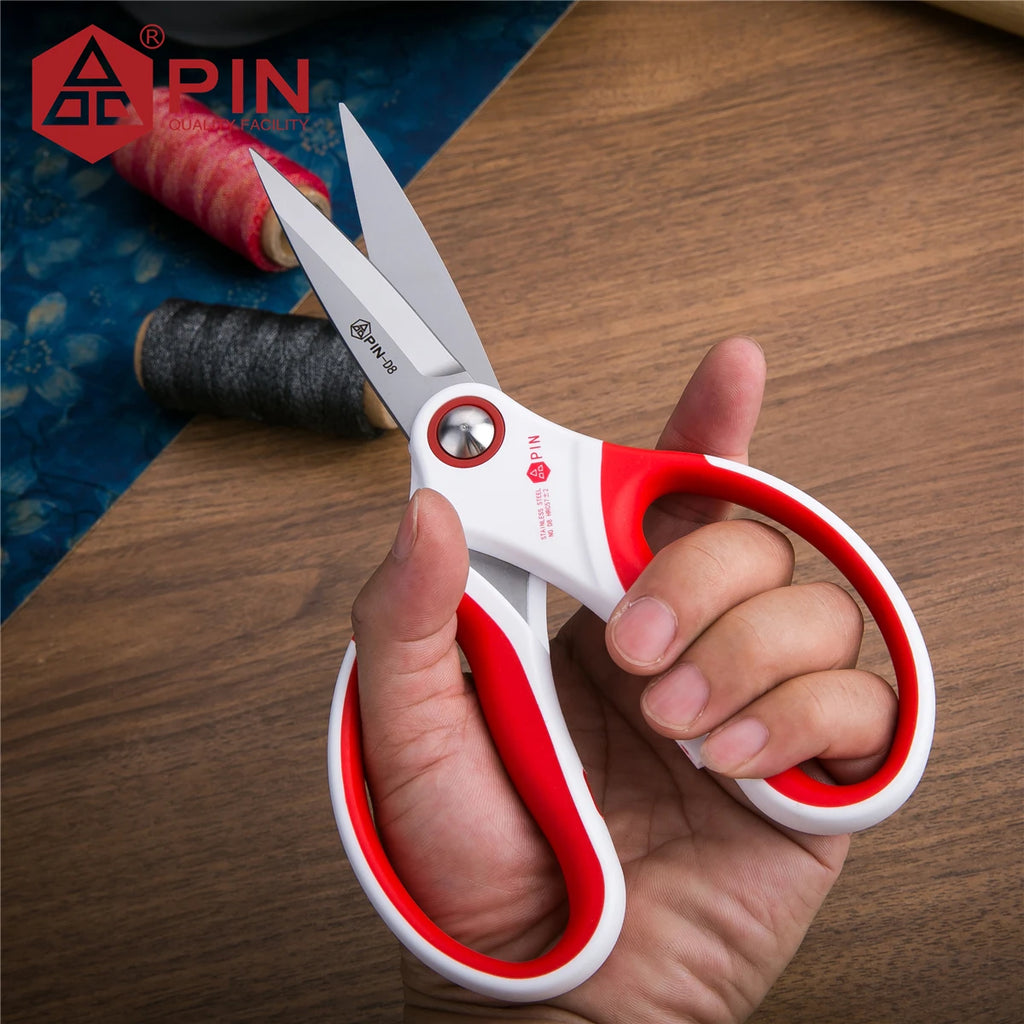 Tijeras resistentes de 20 cm - Cizallas multiusos de acero inoxidable para cuero, cuerda, tela y plástico