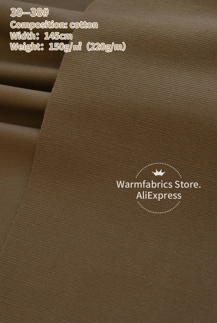 145*50cm/Pcs In Stock 21 Corduroy Fabric Cotton High Quality Plain Cotton Corduroy Fabric for Clothing