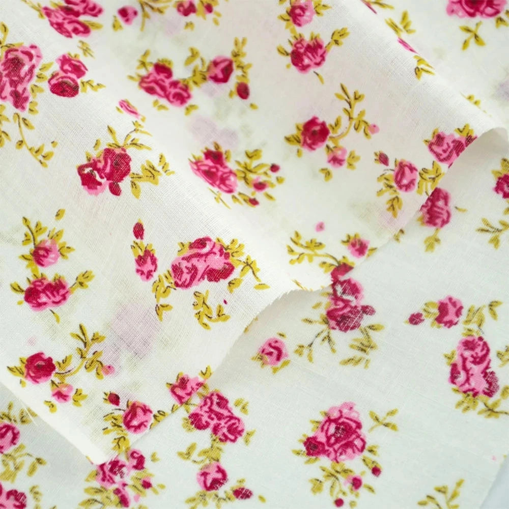 Fabric - 40 Precut Strips (6.35 X 49.78 cm) for Quilting And Sewing, 20 Floral Prints Assortment, 100% Material,