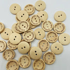 500 botones redondos de madera decorativos para coser
