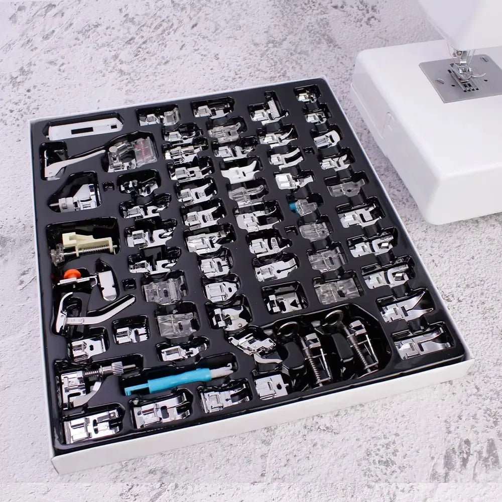Sewing Machine Presser Foot Kit – 32 to 72 Pieces, Fits Brother, Singer, Janome & More