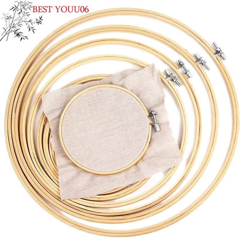 Bamboo Embroidery Hoop Circle