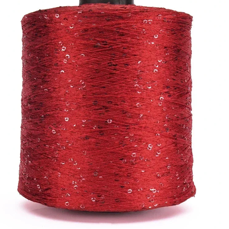 500G Hilo Fantasía de Lentejuelas Brillantes – Para Tejer a Mano y Ganchillo | Lentejuela de 3mm | 25 Colores