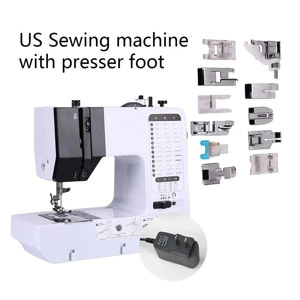 38-Stitch Mini Sewing Machine – Portable, LED Light, Foot Pedal & Bundle Options