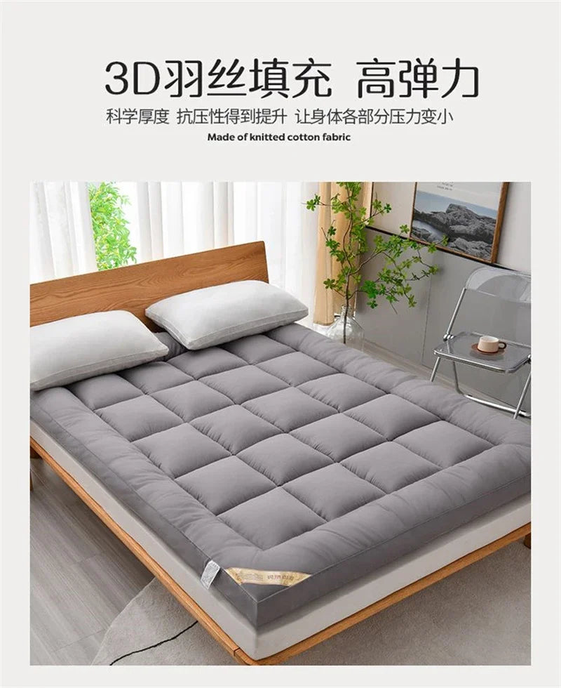 All-Season Quilted Mattress Topper – Soft Thickened Mattress Pad