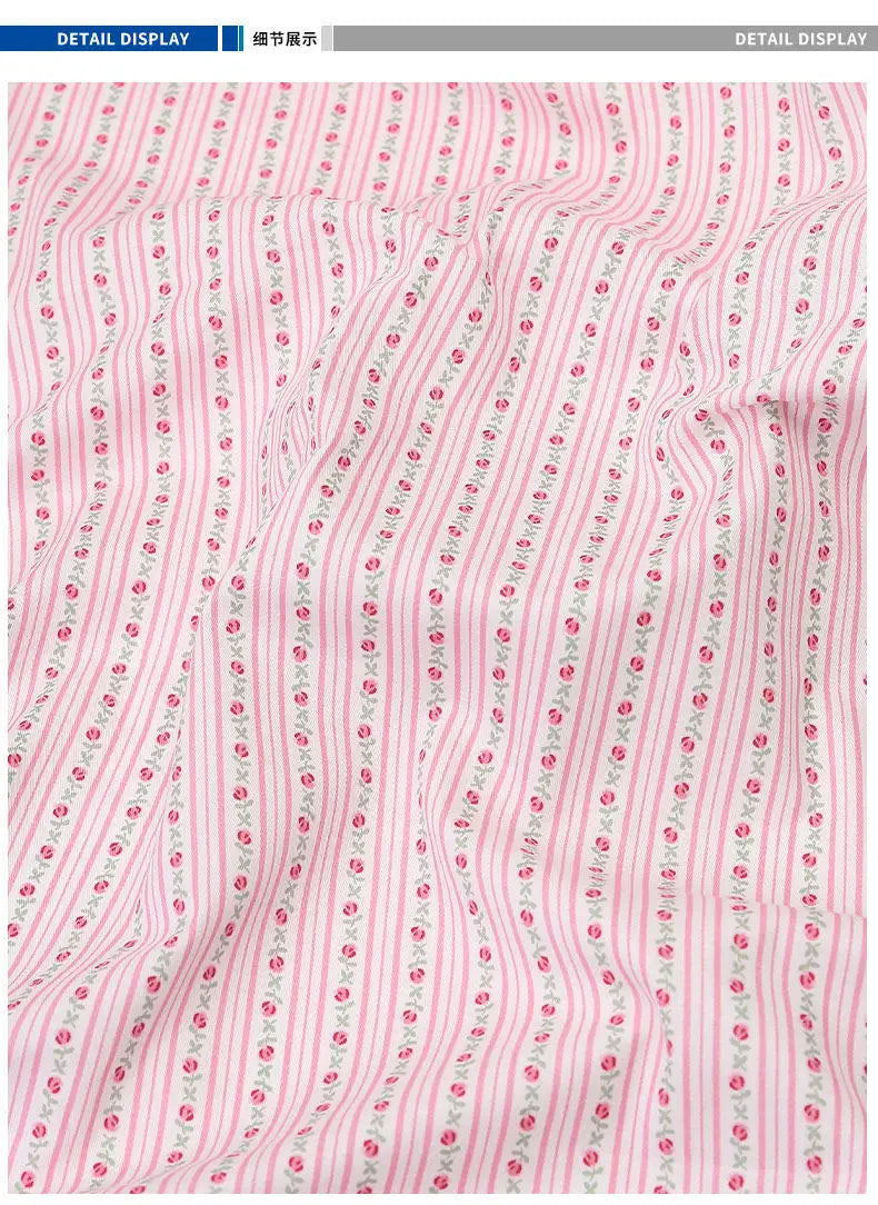 Floral Printed 100% Cotton Fabric – 160cm Wide, Rustic Style for Quilting, Sewing & DIY