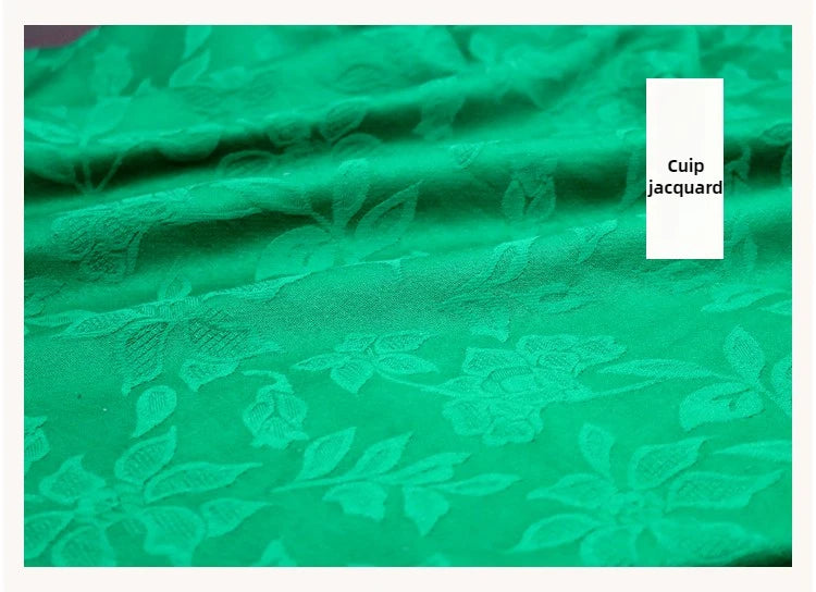 Bodhi Flower Jacquard Cotton Linen Fabric – 241g/m², 145cm Wide, Sold by the Meter – For Hanfu, Cheongsam & Clothing